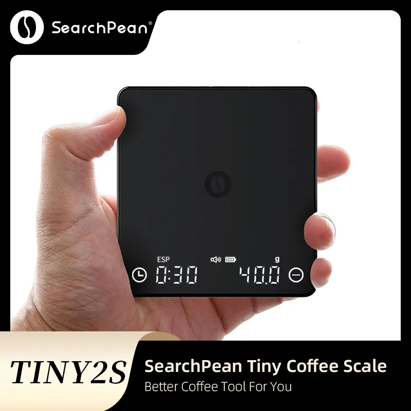 家庭スケールSearchpean Tiny2s2sエスプレッソコーヒーキッチンスケールミニスマートタイマーUSB 2kg 0.1g g oz ml送信パッドマン女性ギフト230919