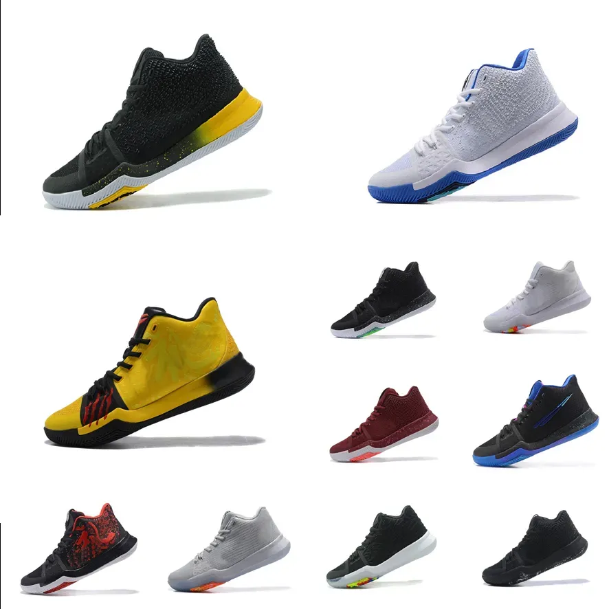 Mens Irving kyrie 3 basketball shoes 3s Ivory Duke mamba mentality Black Yellow Bruce Lee Samurai Summer White Gold Easter March Madness sneakers