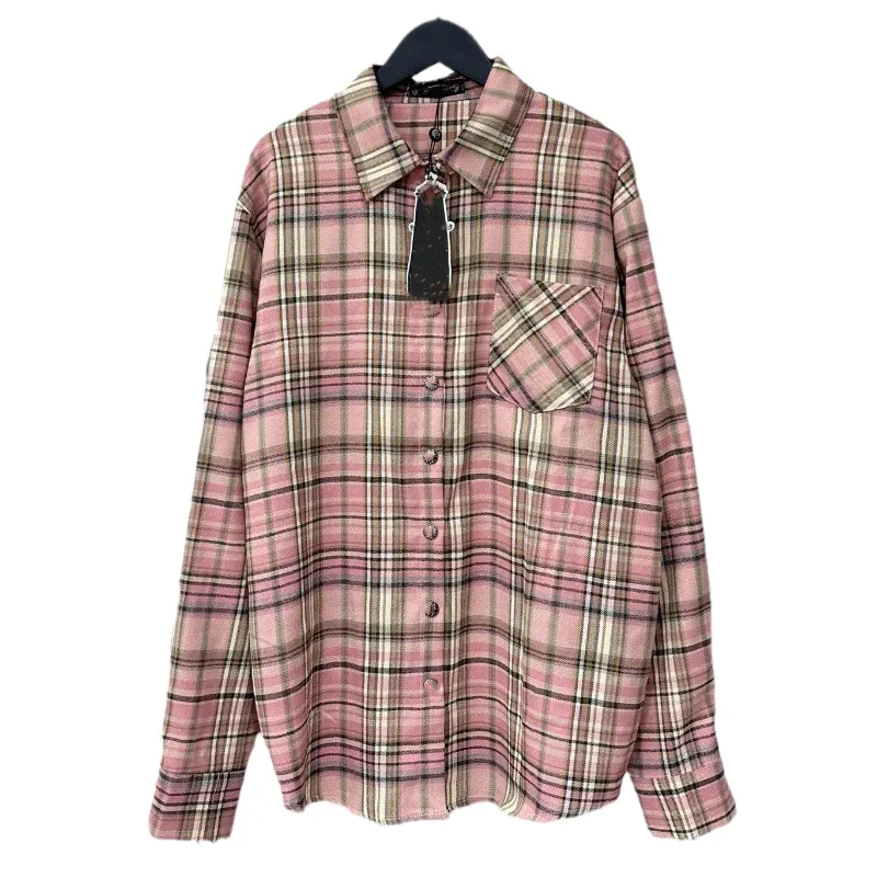 CH chemises pour femmes rose doux Cool fille croix Plaid petit haut marque mince manteau