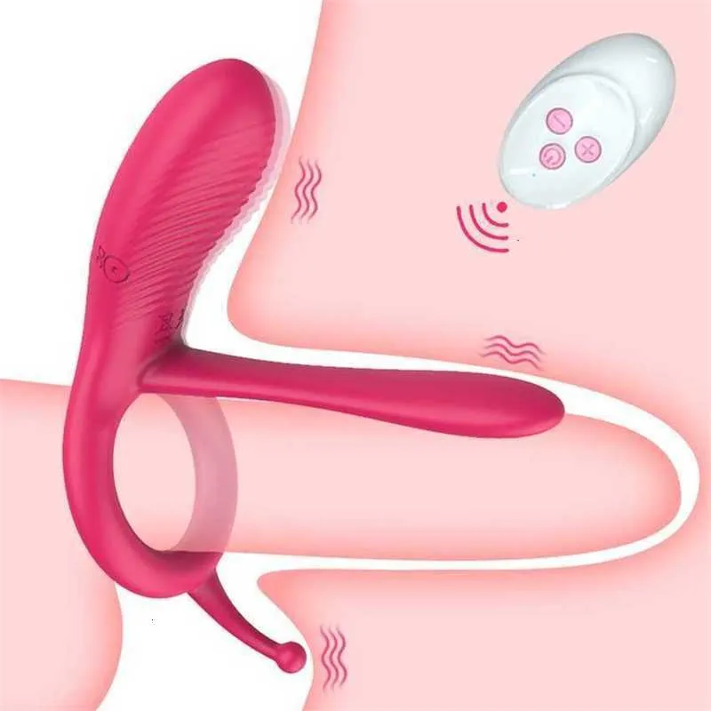 Jouet sexuel masseur longue langue manchon de coq anneau vibrateur pour hommes pénis 10 fréquence Stimulation anale clitoridienne Couples érotiques
