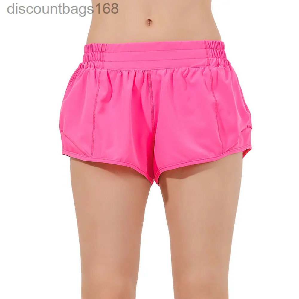 lu-16 Summer Track That 2.5 pulgadas Hotty Hot Shorts Sueltos Transpirables Secado Rápido Deportes Pantalones de Yoga para Mujer Falda Versátil Casual Bolsillo Lateral Gimnasio Ropa InteriorGh