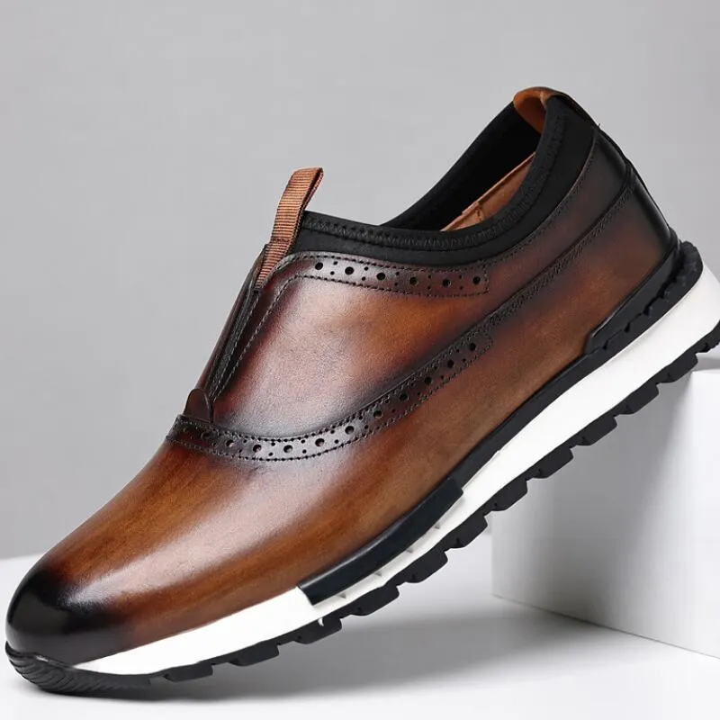 2024 scarpe casual di nuovi uomini allacciati in pelle vera in pelle maschile maschi da uomo da esterno scarpe da uomo non slip da uomo zapatillas hombre a29