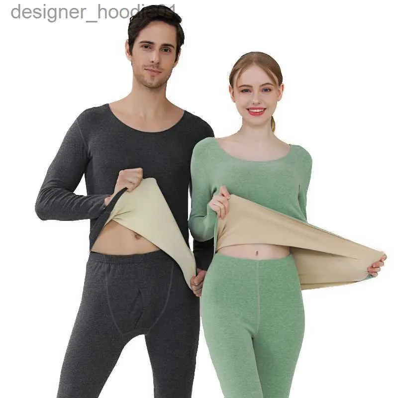 Thermal Winter Fleece Underwear Set For Women And Men Long Johns