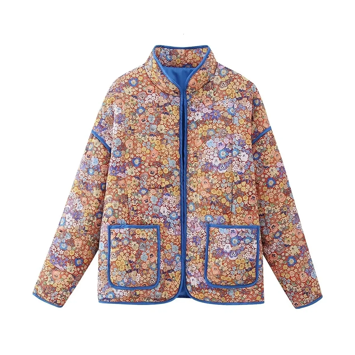 Veste Matelassée Femme Florale - Cardigan Léger Manches Longues Pour Automne/hiver