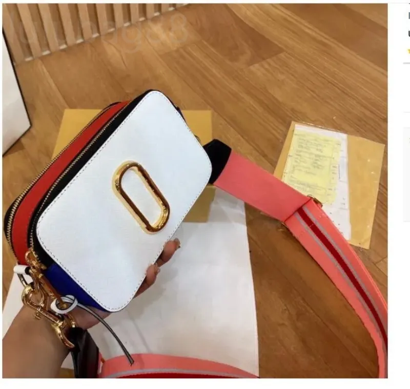 Camera bag designer leather snapshot shoulder bags metal buckle zippy square sac simple classical designer purse crossbody bag multi color