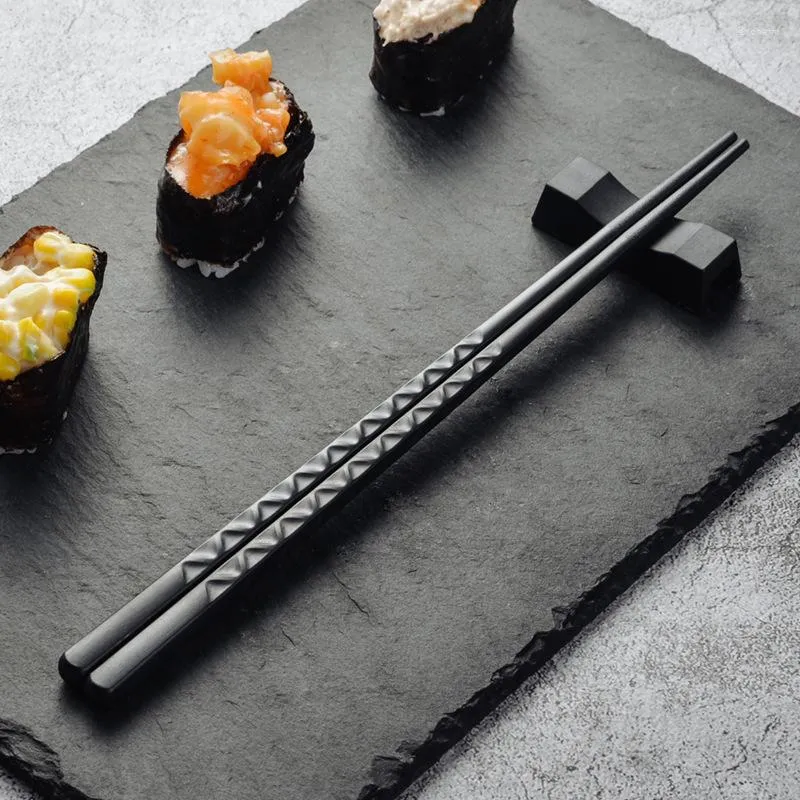 Baguettes réutilisables multi-styles, bâtonnets de Sushi antidérapants, lavables au lave-vaisselle, qualité en forme de bambou