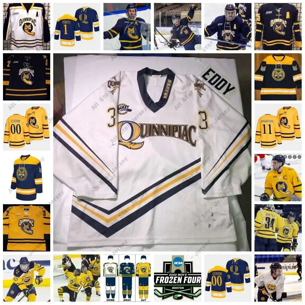 Quinnipiac Bobcats Hockey Jersey NCAA Frozen Four, Custom