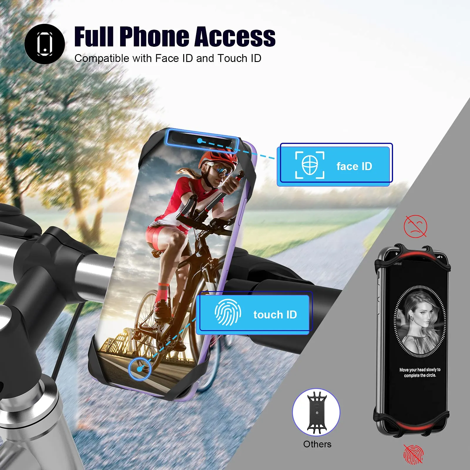Waterproof Bike Phone Holder With 360° Rotation | Universal Motorcycle - View #4