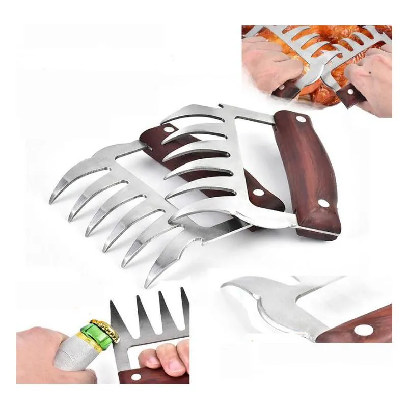 2pcs Bear Claw Meat Separator, New Kitchen Food Fork, Tear Meat
