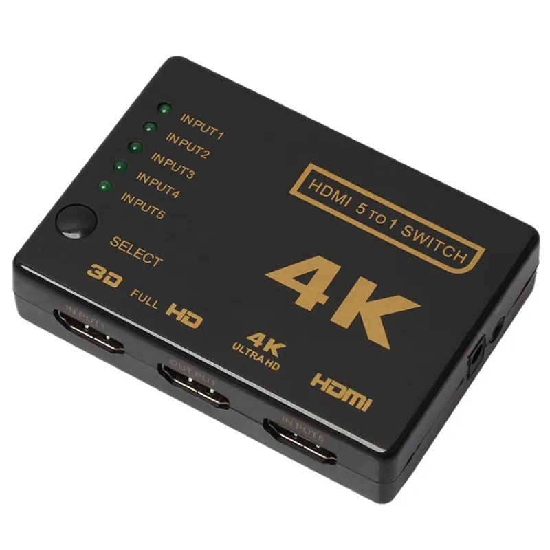 Divisor De Cabo HDMI 4K 2K 5x1 HD 1080P Adaptador De Switcher De Vídeo 5  Entradas 1 Porta De Saída HDMI Hub Para Xbox PS4 DVD HDTV PC Laptop TV De  $61,06 | DHgate