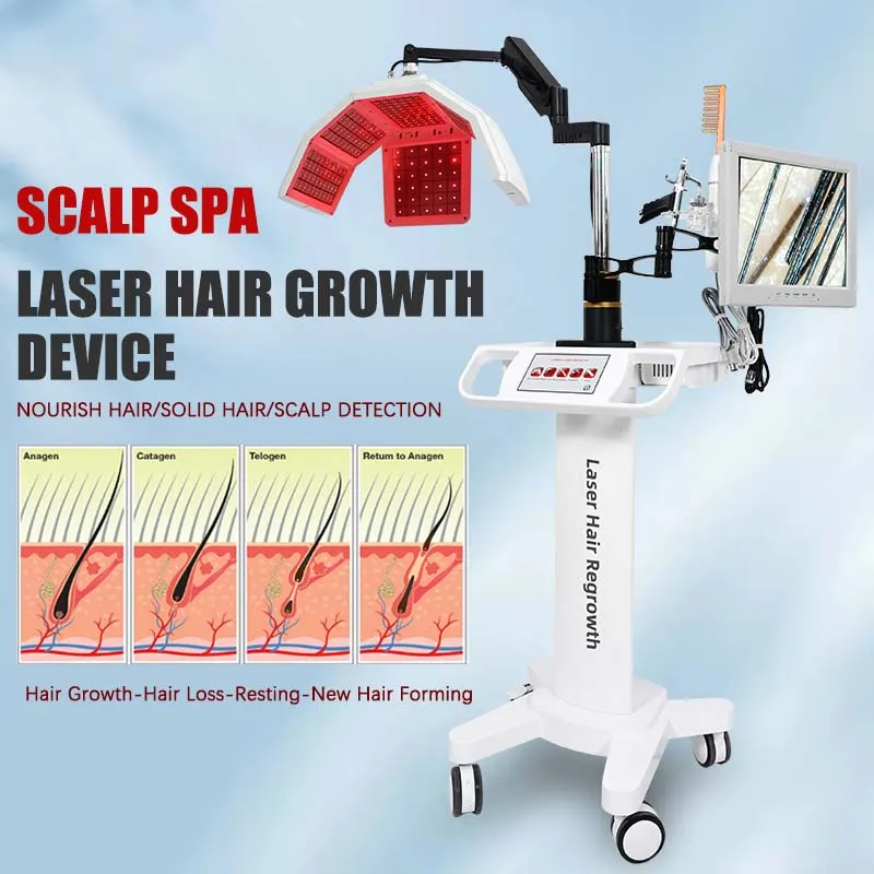 Nowy przylot dioda laserowa Włosy Włosy Whod Light Beauty Sprzęt LED Lazer Diodes Szybki odrastanie laserowe obróbka włosów maszyny do przywracania włosów
