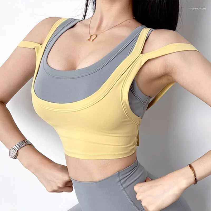 Traje de yoga Cloud Hide Sports Bra Plus Tamaño Fitness Ropa interior Mujeres Sexy Camis Home Crop Top Chaleco atlético Camisa Entrenamiento Gimnasio Ropa deportiva