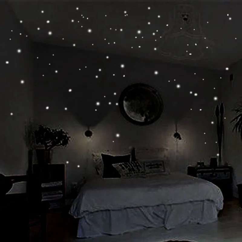 Muurstickers 407 stuks Decor Glow In The Dark Star Sticker sticker voor kinderkamer huisdecoratie 230919