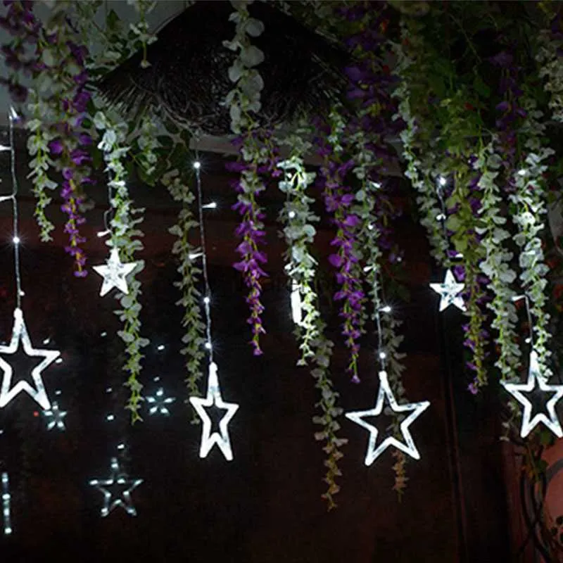 LED Strings Party 3M led Christmas lights outdoor fairy lights LED Curtain String Star For Party Wedding Garland Light decoration AC220V or 110V HKD230919