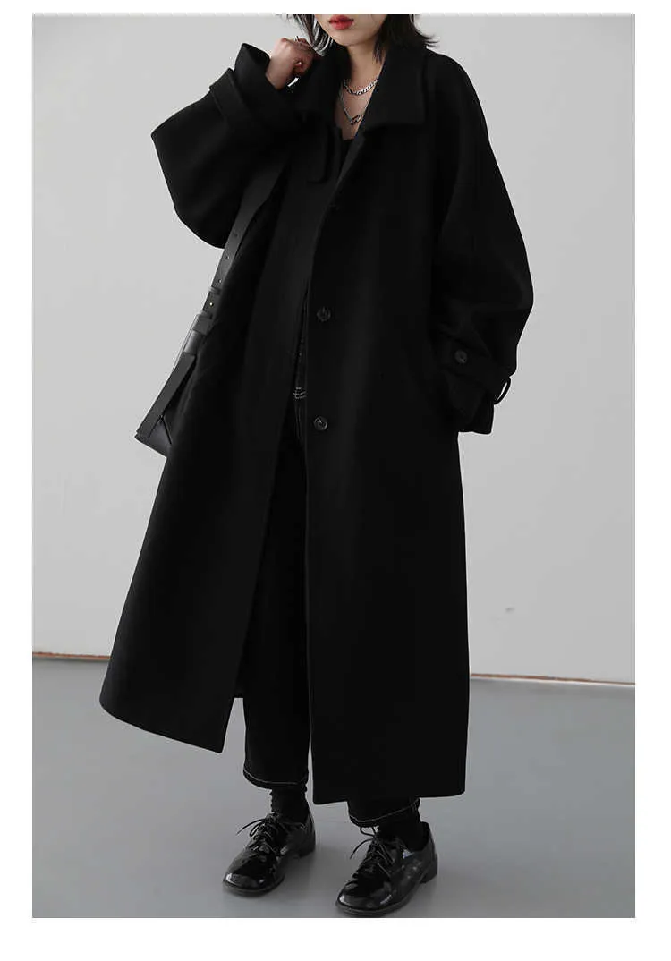 Chic VEN Womens Long Woolen Toteme Trench Coat With Standing Chic VEN Womens Long Woolen Toteme Trench Coat With Standing
