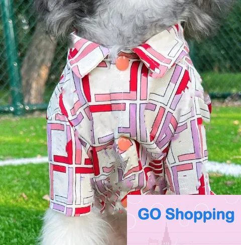 Ropa de marca de moda para mascotas, camisa para perros pequeños y medianos, Teddy Bichon Corgi Pomeranian Schnauzer, nuevo verano