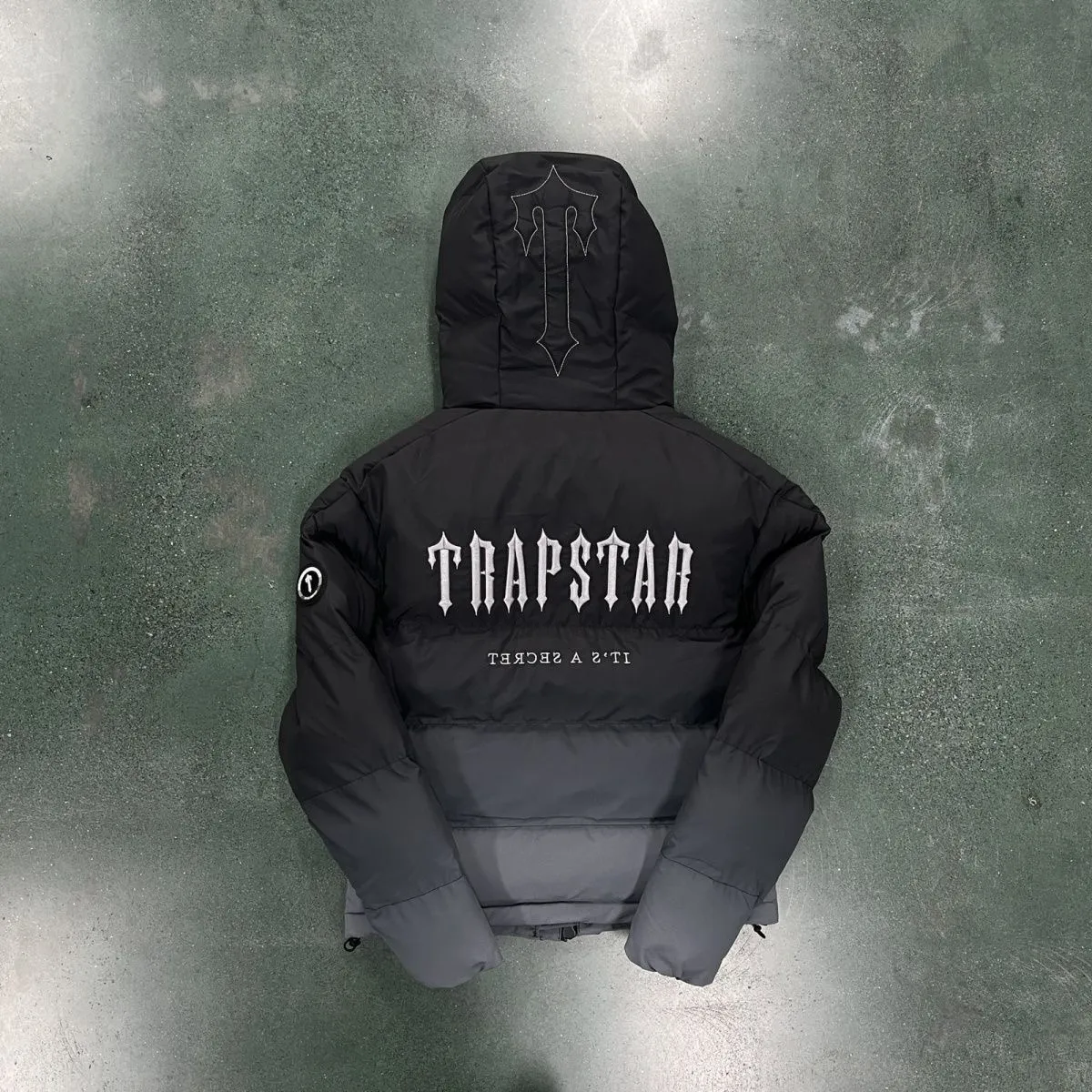 New Trapstar Black Gradient Men Down Jacket Hooded Jacket Ukdrill