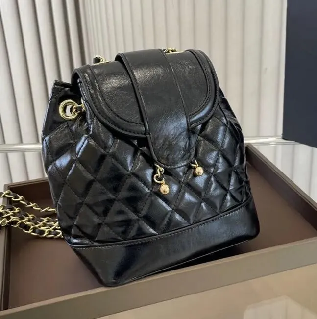 Borsa zaino di alta qualità Donna Diamond Lattice Portamonete classico Portacarte in pelle trapuntata Zaino di marca Borse Zaino portafoglio a catena