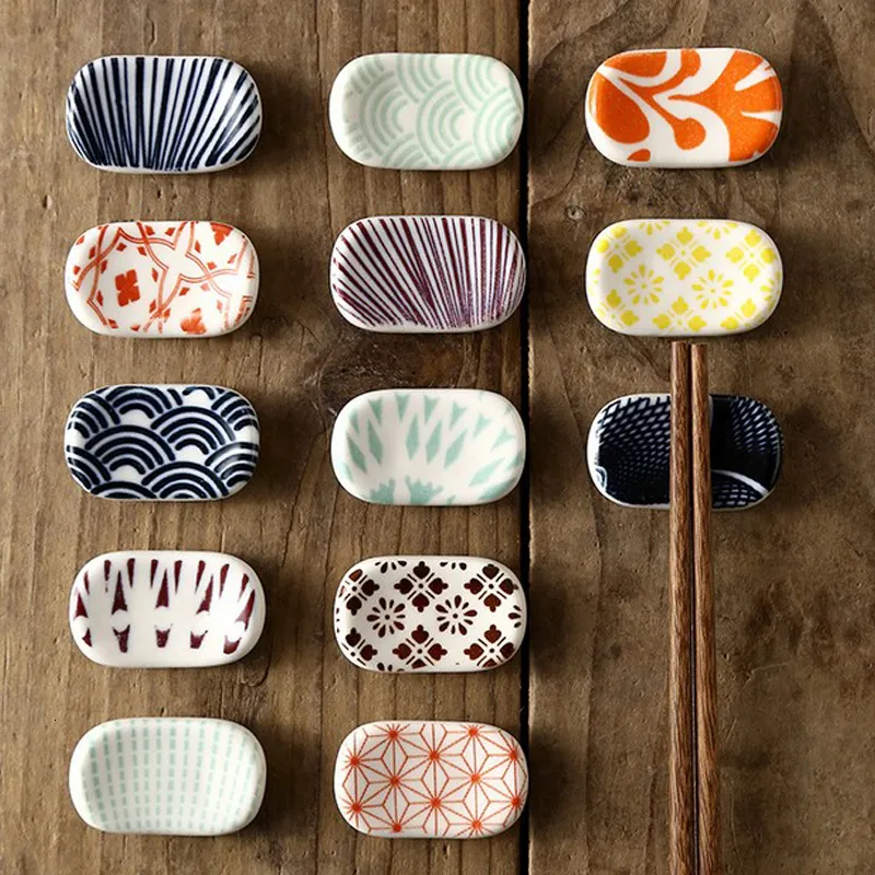 Besteck-Sets 1 STÜCK Keramik-Essstäbchenhalter im chinesischen Stil Bunte Essstäbchenhalter Kissenpflege Rest Küchengeschirr Gadget-Zubehör 230919