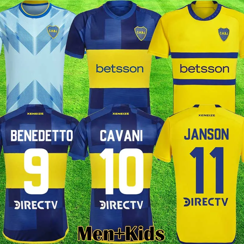 23 24 CA BOCA JUNIORS CAVANI SOCCER JERSEYS CARLITOS RETRO MARADONA JANSON 2023 2024 CLUB ATLETICO CONMEBOBL LIBERTADORES FOTBALLKIRT MÄN