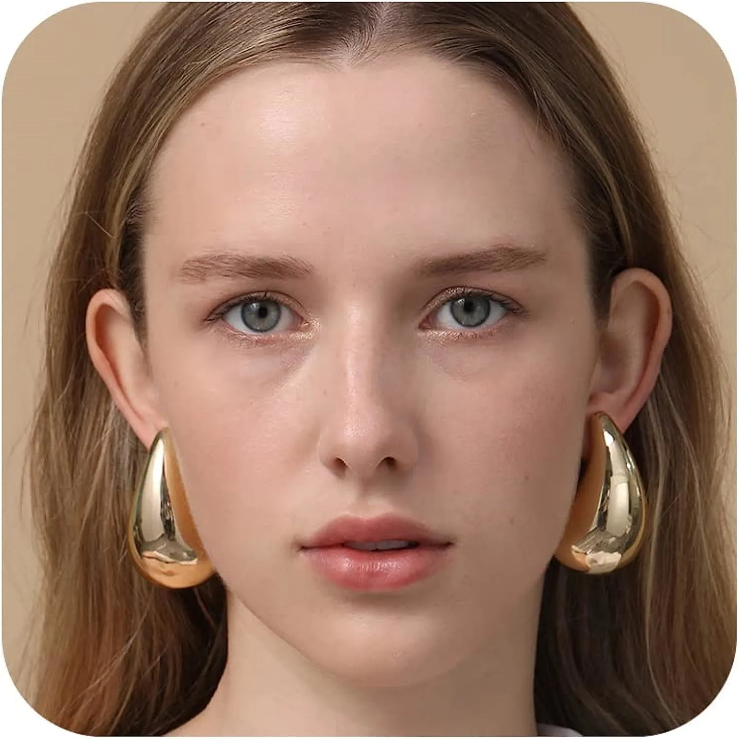 Stud Fashion Chunky Boucles d'oreilles pour femmes Plaqué or en acier inoxydable de haute qualité Waterdrop Vintage Stud Boucles d'oreilles Bijoux Celebrity 230919