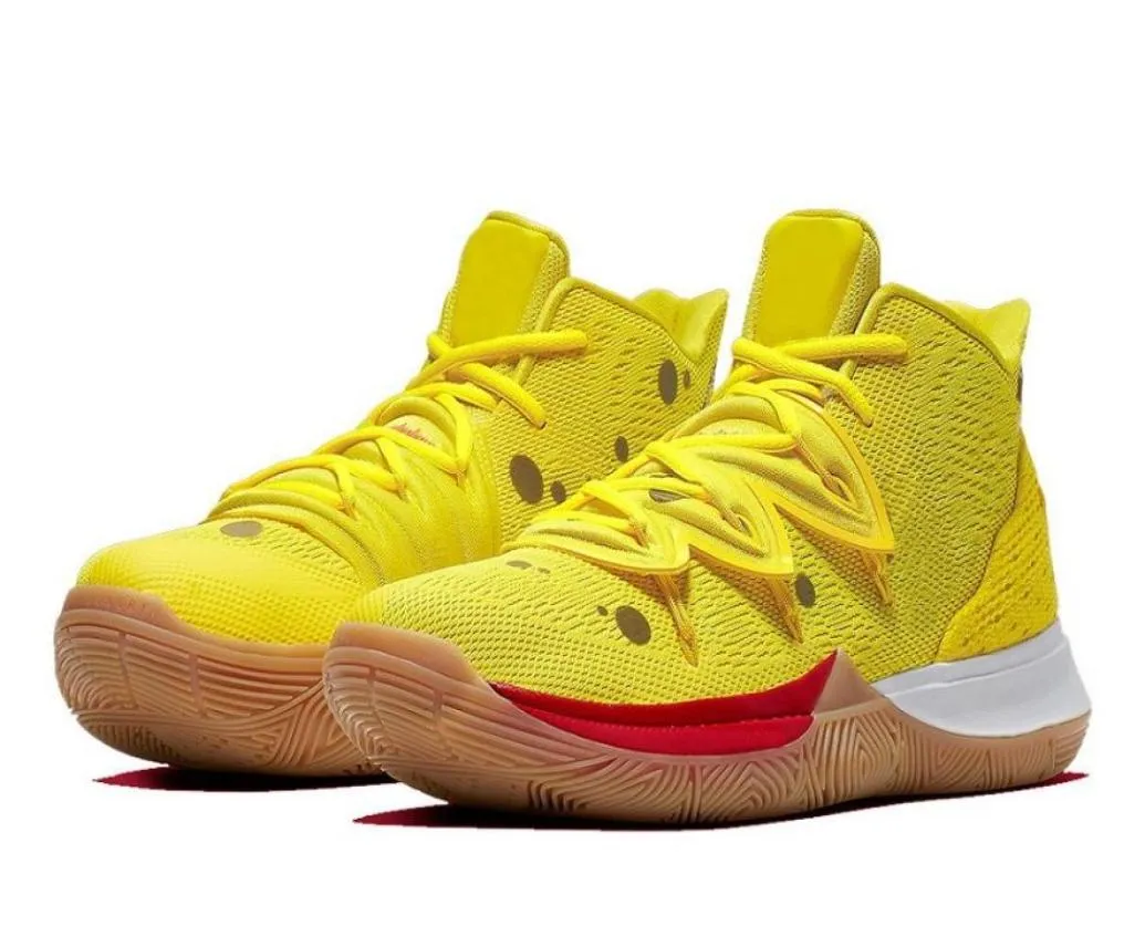 2022 Kyries 5 SpongeBobs Kids For Men Women Basketball Shoe Hiking