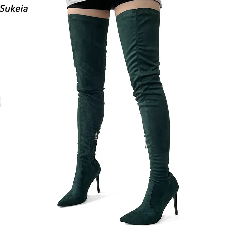 Sukeia ręcznie robione kobiety Spring Buto Buto Boke Seksowne cienkie obcasy spiczaste palce buty cosplay cosplay panie rozmiar 5-15