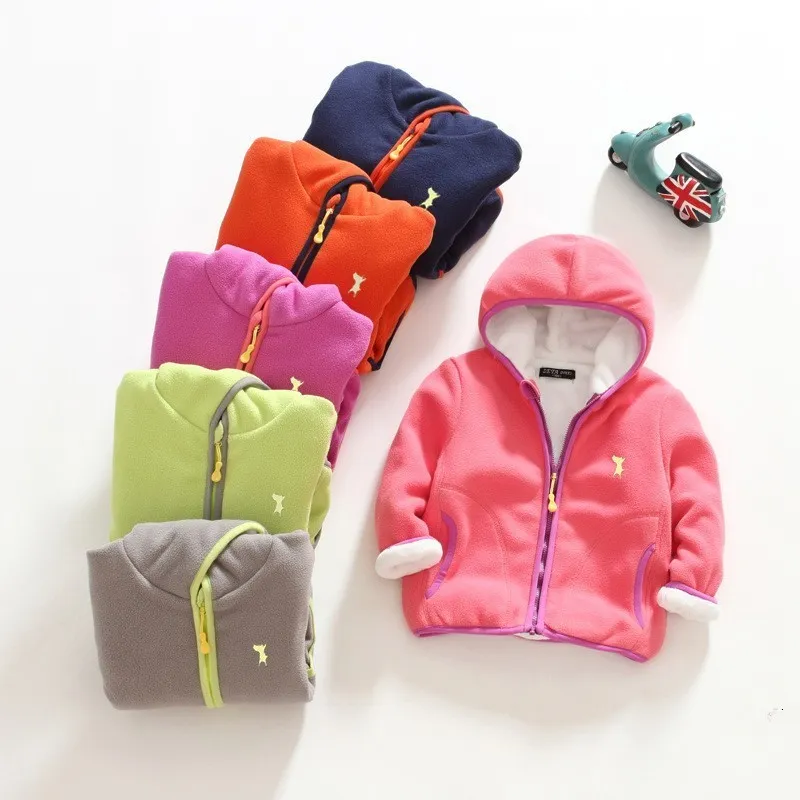 Pullover Warm Kids Jacket WInter Fleece Material thick Children Tops Shirt Sweater Zipper Boys Girls Sweat shirt Outfits 230918