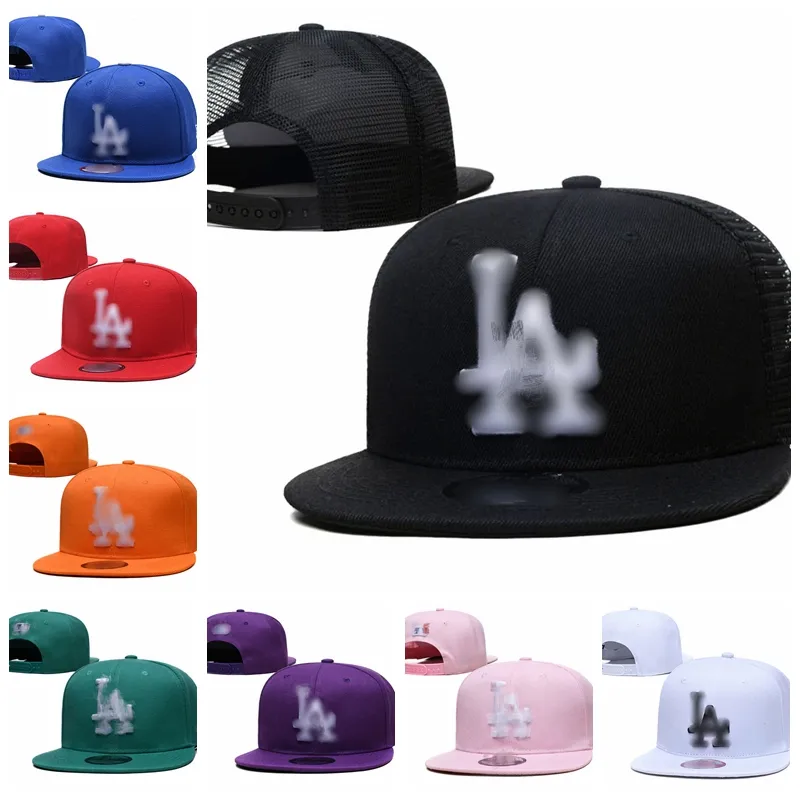 Prêt Stock Mexique Accessoires De Mode Casquettes Ajustées Lettre L A Hip Hop Chapeau Réglable Casquettes De Baseball Adulte Visière Plate Pour Hommes Femmes Entièrement Fermé