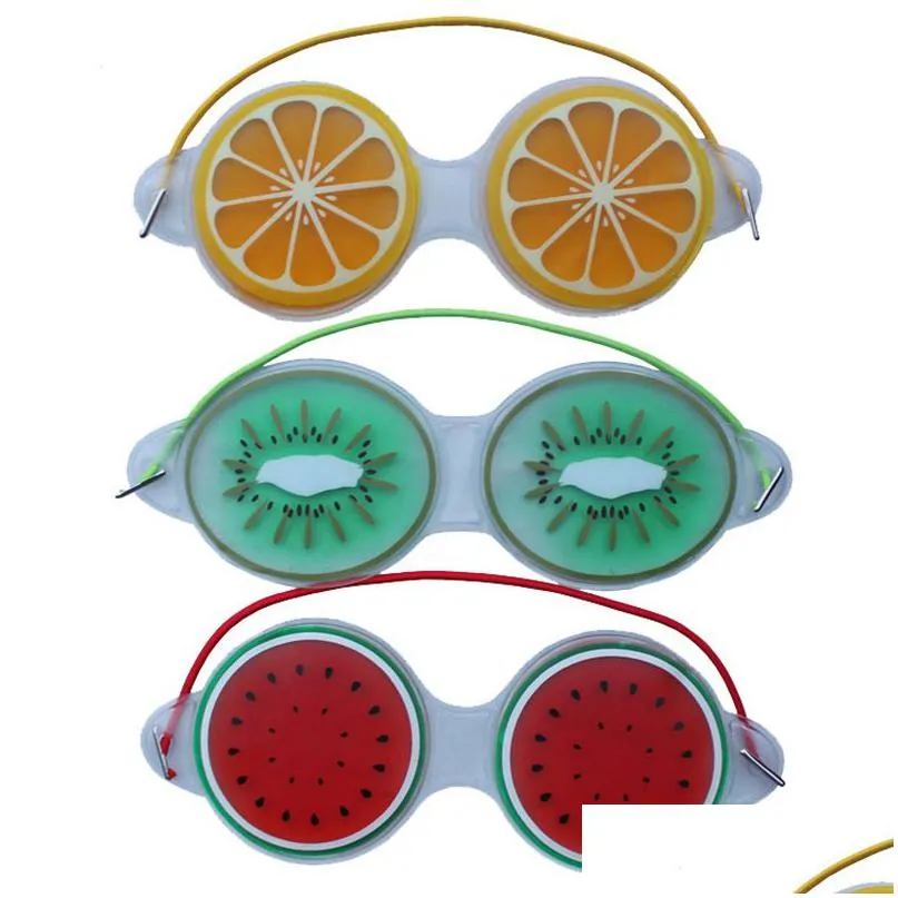 Maschere per dormire Gel di ghiaccio Maschera per gli occhi Favore di partito Impacco freddo Gel di frutta carino Occhi Sollievo dalla fatica Cura del raffreddamento Rilassamento Consegna goccia Hea Dhp5C