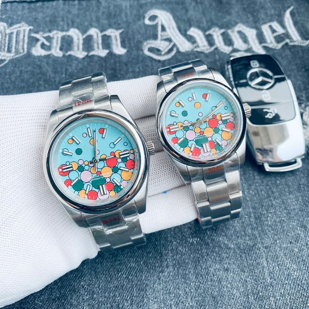 Luxury Men Watch Top Automatic Mechanical 2813Movement Casual Watches Rostfritt stål Rem 41mm 36mm Dial Waterproof Wristwatch Birthday Present Montres De Luxe