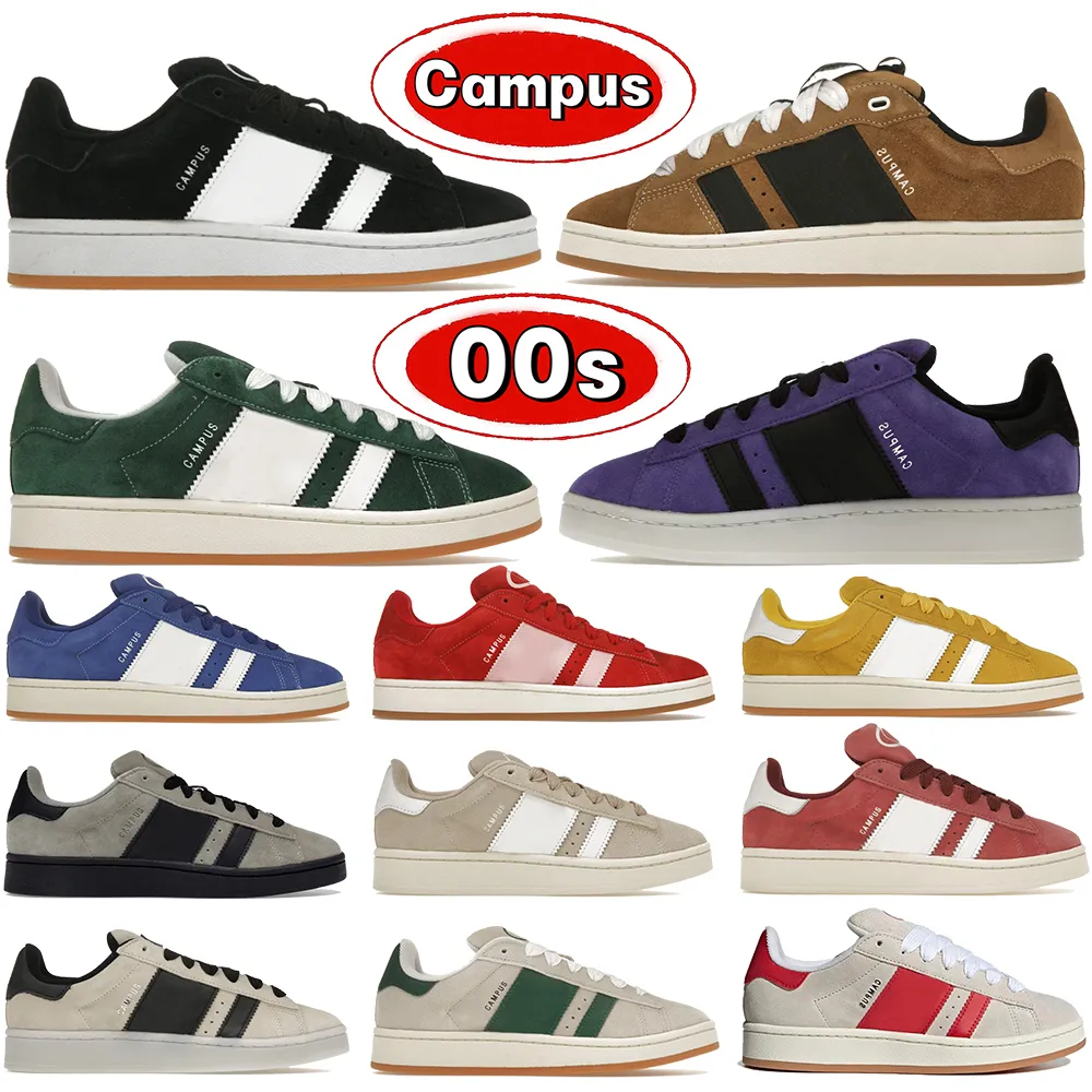 Nya designerskor campus 00s mocka sneakers vit svart gummi brun öken energi lnk under alla hjärtans dag semi lucid blå omgivning himmel män kvinnor casual tränare