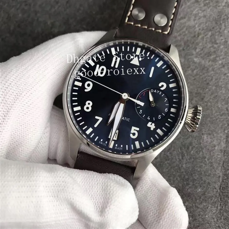 Nowa limitowana edycja Męska Automatyczna Cal 51111 Watch Na granatowy wybieranie świetlisty sport zegarki męskie ZF skóra fabryka ET304Y