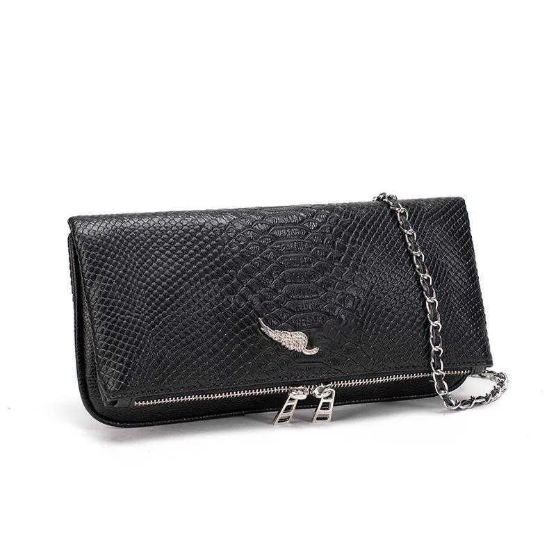 Mode Nieuwe Crocodile Zv Damestas Frankrijk 2023 Wing One Schouder Crossbody Gouden Klassieke Cross Body Designer Tassen Keten Veelzijdige handtassen 230919