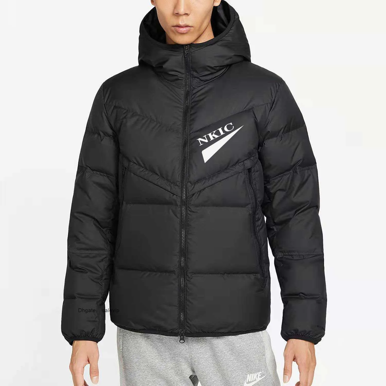 Men s Down Parkas Winter Bomber Coats with Hood S 3XL Water Resistant Windbreaker Jackets