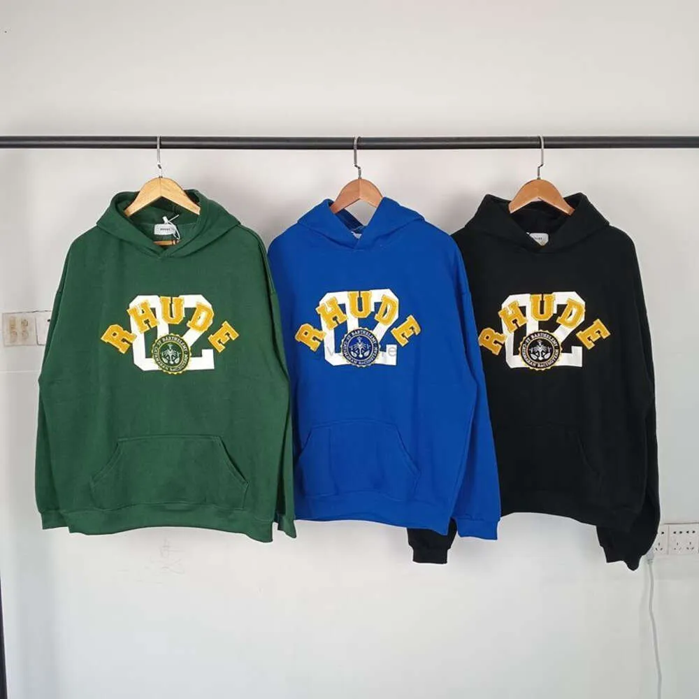 Sweats à capuche pour hommes Sweatshirts Designer Vêtements de mode Luxe Meichao Rhude Lettre de broderie Nouveau petit pull à capuche en vrac et sweat à capuche en peluche pour femmes Ins