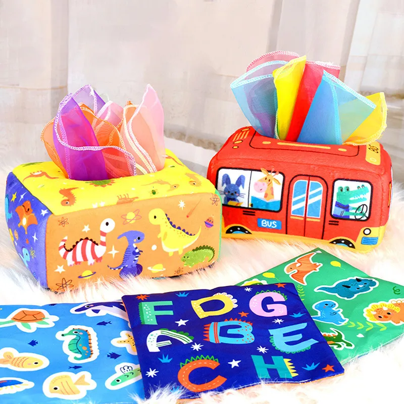 Intelligenzspielzeug Baby Taschentuchbox Spielzeug, Montessori,  Sensorisches Stoffspielzeug, Baby Pädagogische Lernaktivität, Fingerübung  Für Kleinkinder Von 0–18 Monaten, 230919 Von 8,52 €