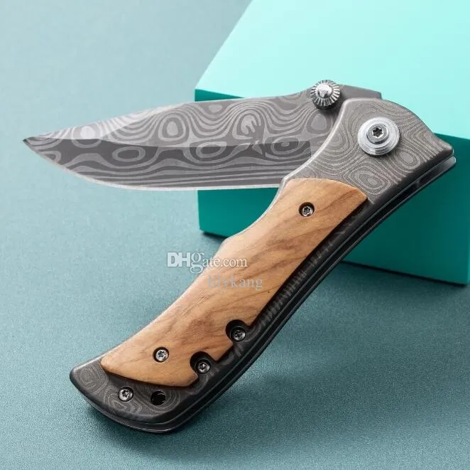 Tactical High Hardness Folding Damascus Knife Multifunctional Foldable steel Fixed Blade Knife Outdoor Pocket Survival Hunting Knives