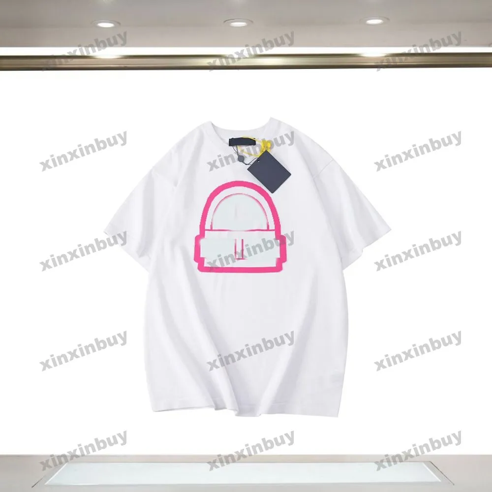Xinxinbuy Men Designer Tee T Shirt 24ss Knit Flower Letter Jacquard Bawełniany krótki rękaw