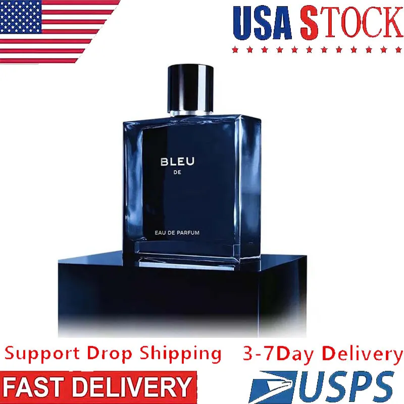 우리에게 3-7 일 이내에 배달 Bleu Eau de parfum encense man perfume body spary cologne