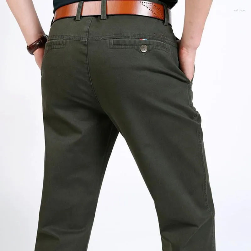 Pantalones para hombres ICPANS Denim Mens Casual Bolsillos Algodón Cargo Hombres Negro Ejército Pantalones masculinos Otoño Pantalon Homme Tamaño grande 40 42 44