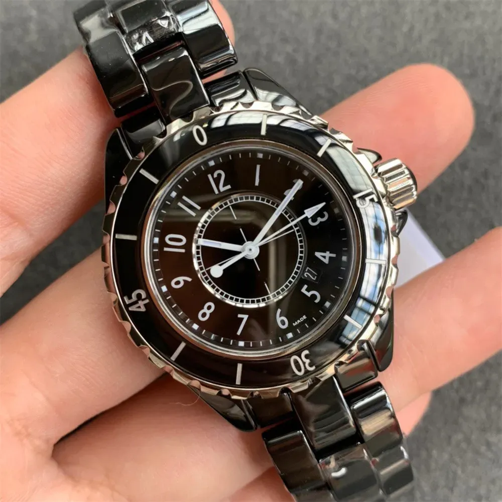 AAA 3A Quality Channel Watches 33mm Women Sapphire Glass Ceramic With Original Logo Present Box Quartz Jason007 Watch Channel 815