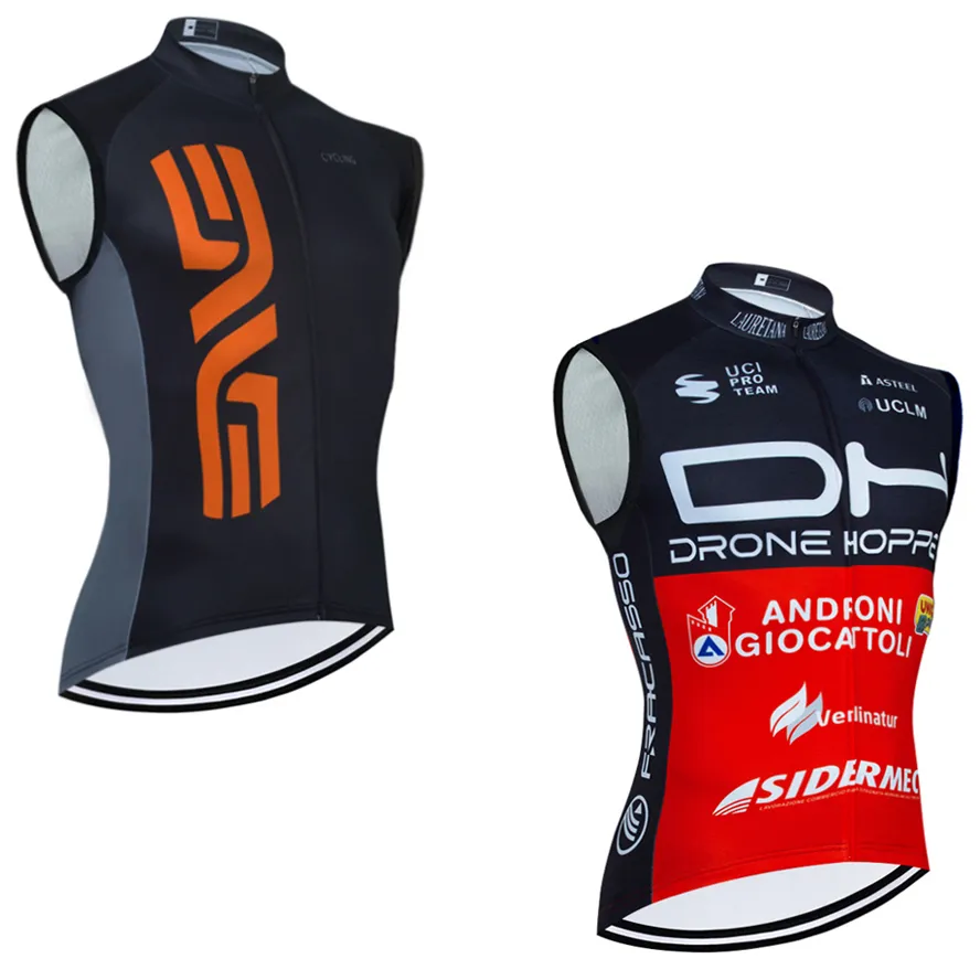 ADN Cycling Team Lightweight Breaker Cycling Jersey Top Quality Bicycle Outwear Sans manches Veste Veste Veste à cycle sec rapide