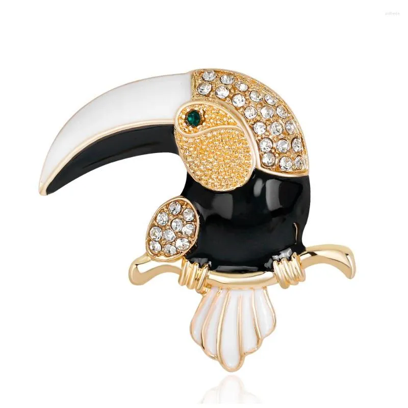 Brooches Enamel Big Mouth Parrot For Women Fashion Animal Bird Badge Brooch Pins Sweater Accessories Lapel Jewelry