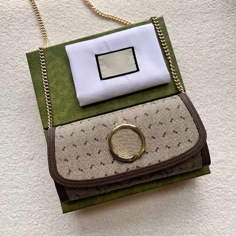 2023 nieuwe ketting lange portemonnee dames flap crossbody tassen interne bankbiljethouder kaarthouder zip beauty pouch klassieke 5a kwaliteit handtassen portemonnee