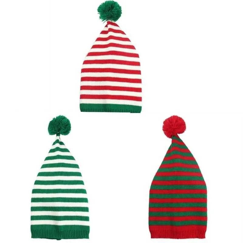 Chapeau de Noël unisexe tricoté au Crochet Beanie Santa pour femmes hommes adultes fournitures de fête usage quotidien 230920