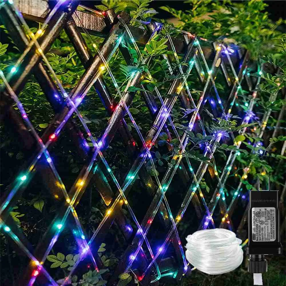 LED Strings Party Rope Lighting Street House Garlands Christmas Decorations Accessories Led Festoon Tube Rope String Light 20/30M EU Plug Operated HKD230919