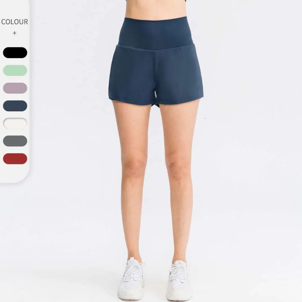 LL – Short de Yoga pour femmes, pantalon court d'entraînement, doux, vêtements de Fitness avec poches, vêtements de sport élastiques pour filles, 02414G