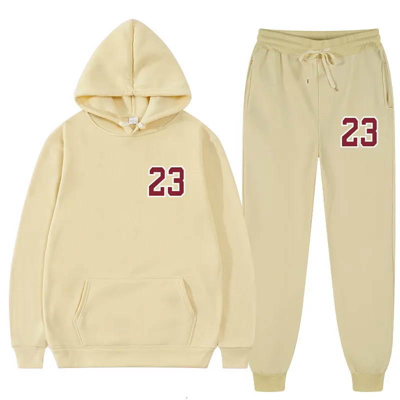 Women's Tracksuits 2 Pieces Set Men's Suits Solid Sets Women Sweatshirts Sweatpants Fashion Tracksuit Hoodies Spring Autumn Fleece Hooded Pullover 230919