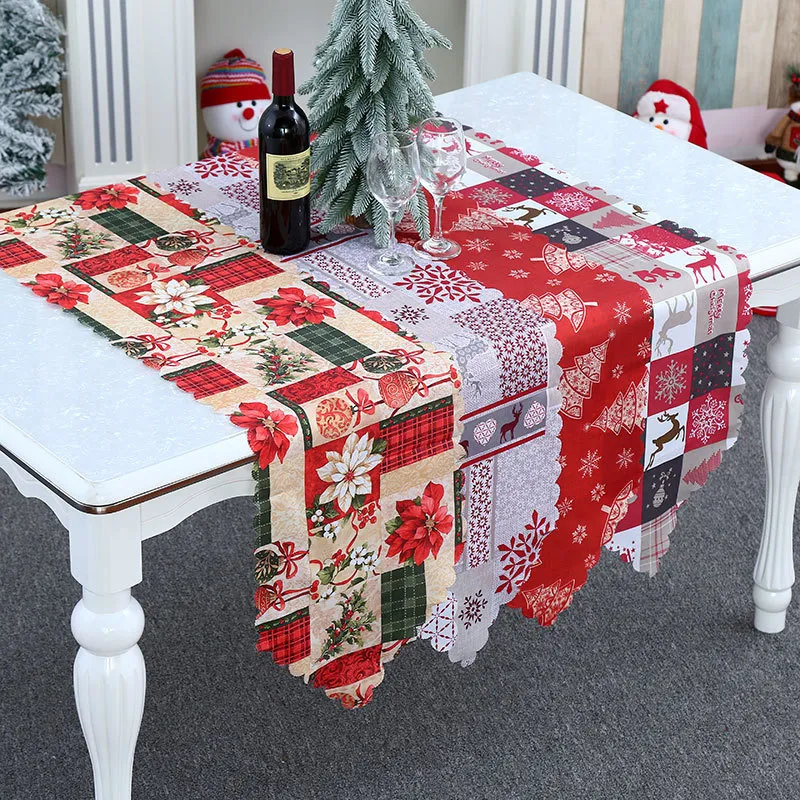 Weihnachtsdekorationen, 180 x 35 cm, Tischläufer, fröhliche Dekoration für Zuhause, Tischdecke, Weihnachtsdekoration, Navidad, Geburtsjahr, Geschenk 230919